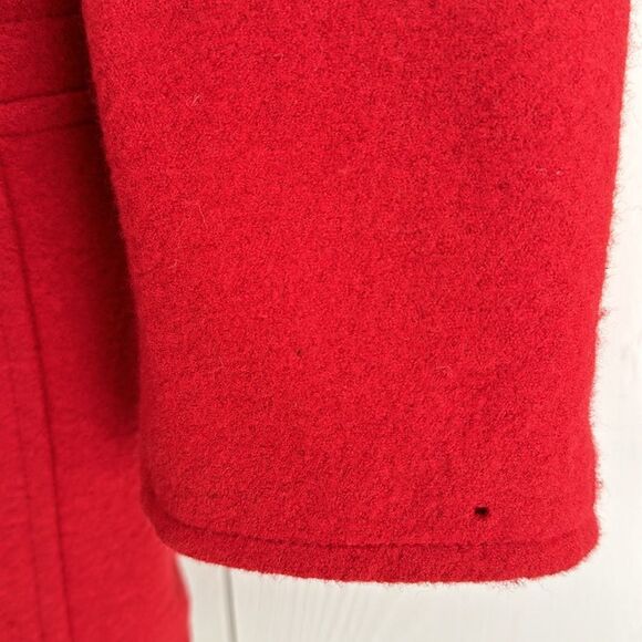 Geiger Boiled Wool Blazer Red Sz 40 Austria FLAW - Picture 10 of 13